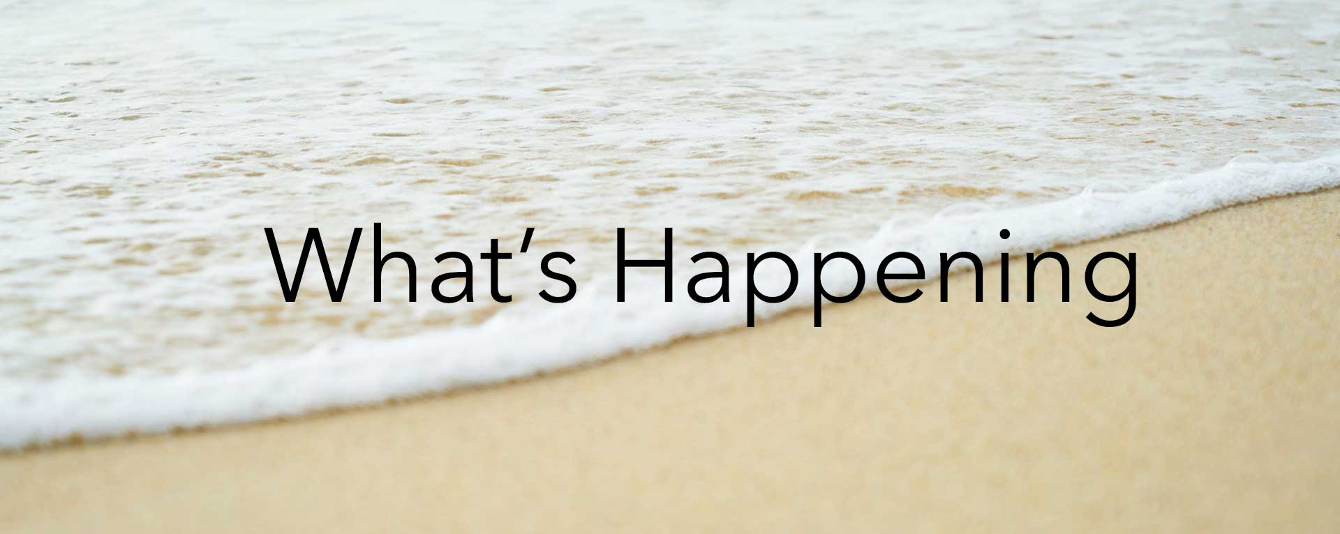 Picture of sea foam on a beach, with the words, 